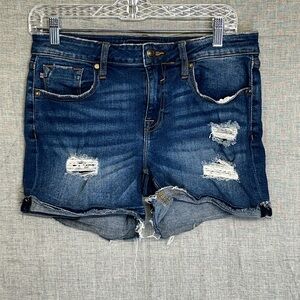 Vigoss Blue Distressed Jean Shorts